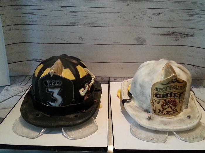 Firefighter Helmet Cake