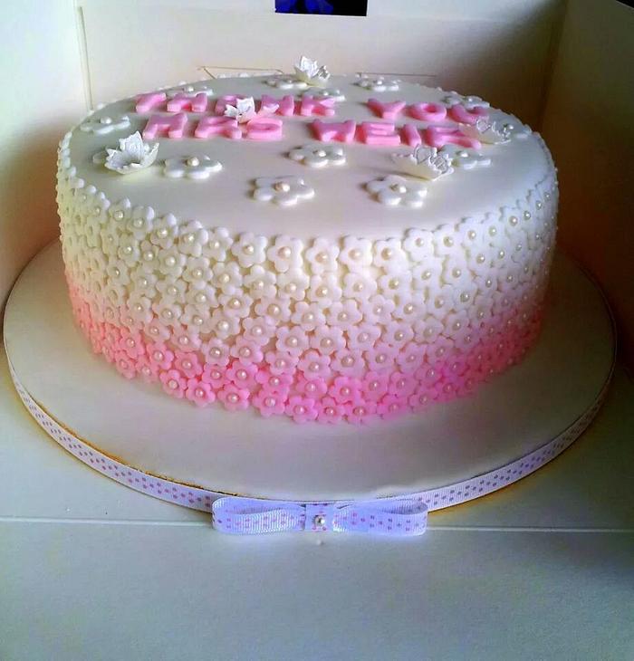 Flowered Ombre Cake