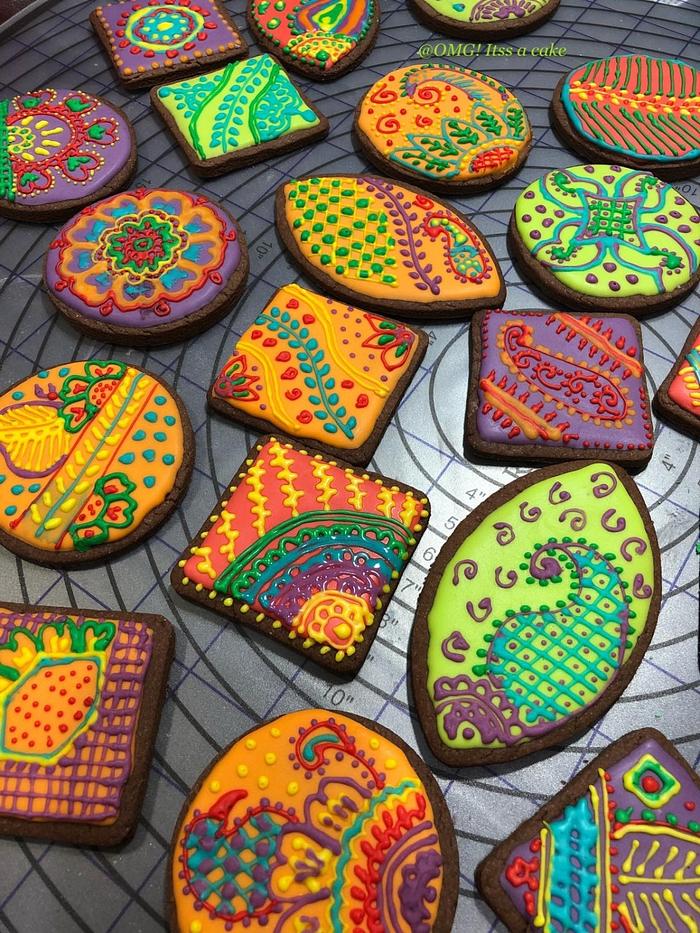 Mahendi design cookies 