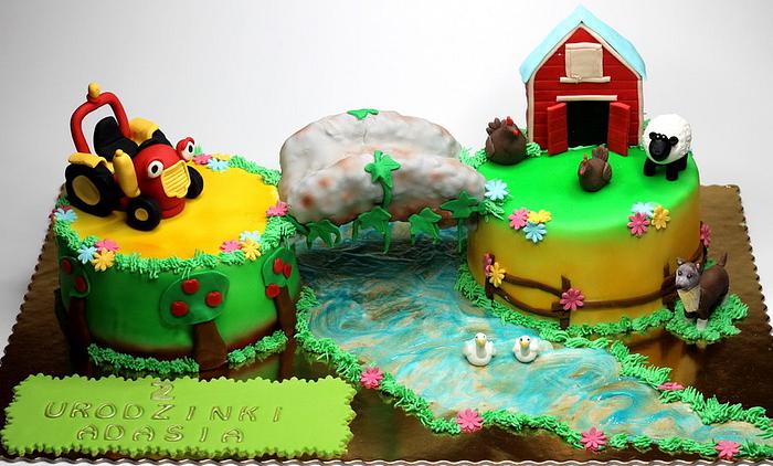 Tractor Tom Birthday Cake