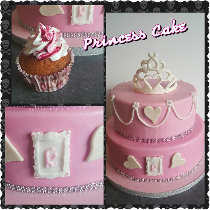 Princess cake and cupcakes