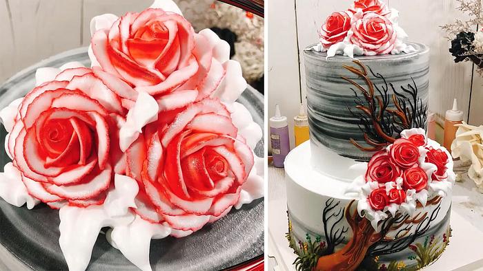 Roses Cake Decorating