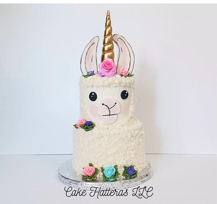 Llama Unicorn Cake