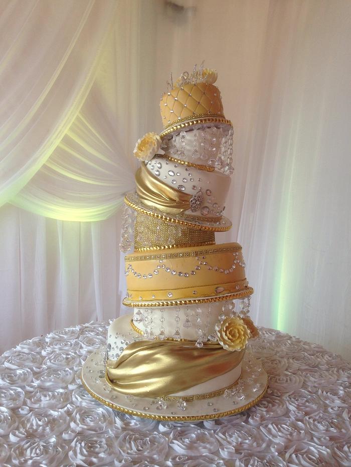 Modern elegance wedding cake