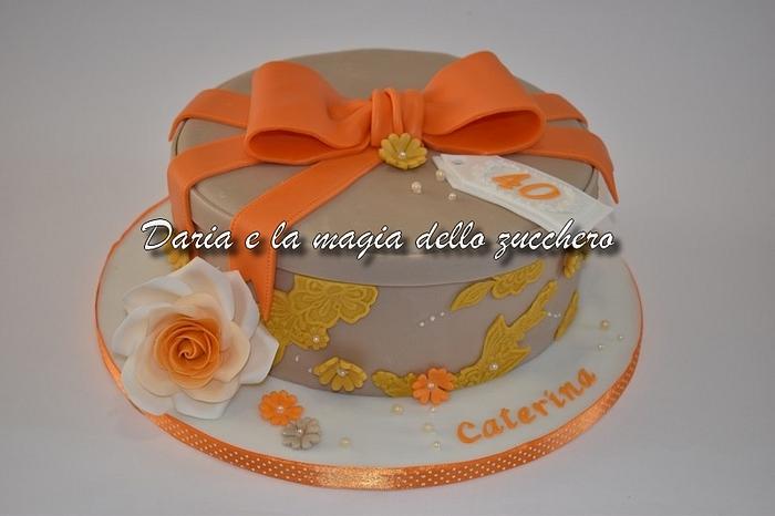 Gift box cake