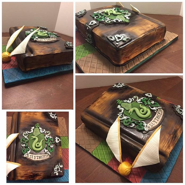 Harry Potter Slytherin cake 