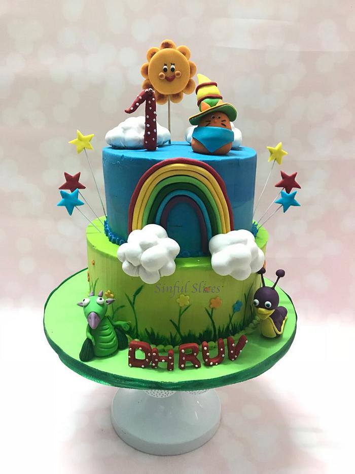 Baby TV themed Cake