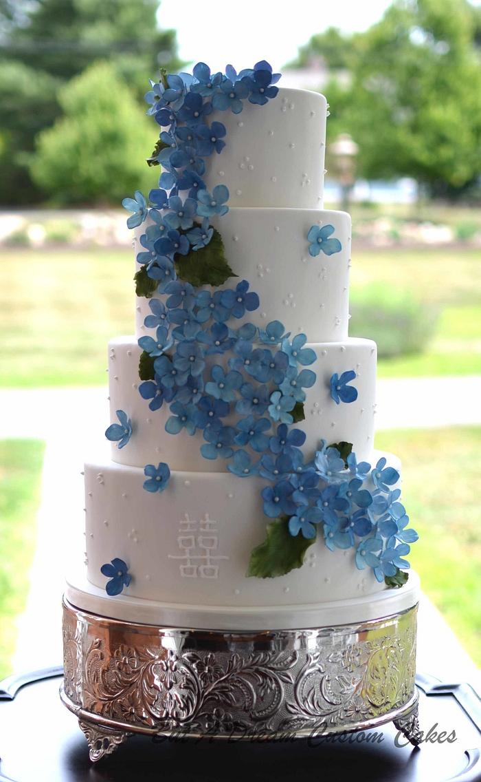 Double Happiness Wedding Cake
