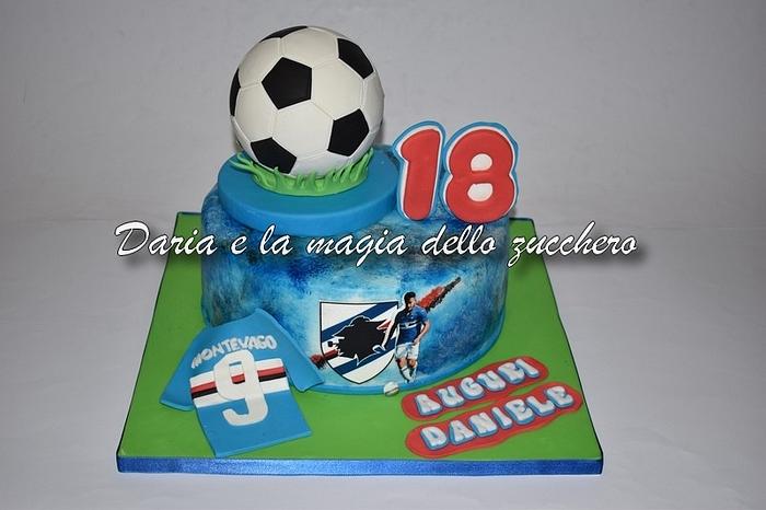 Soccer cake Sampdoria