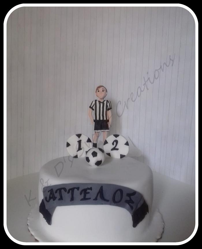 Football player cake