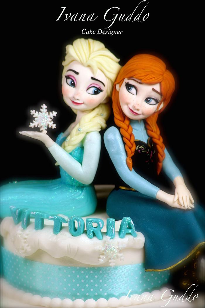 Frozen - Elsa- Anna cake