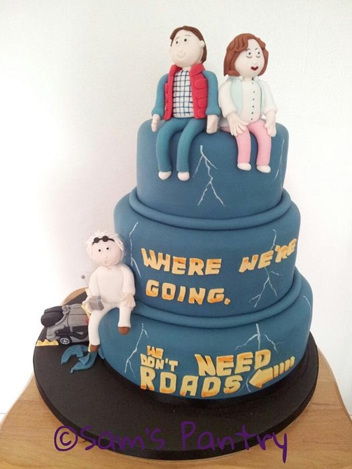 Grooms Back to the Future Cake