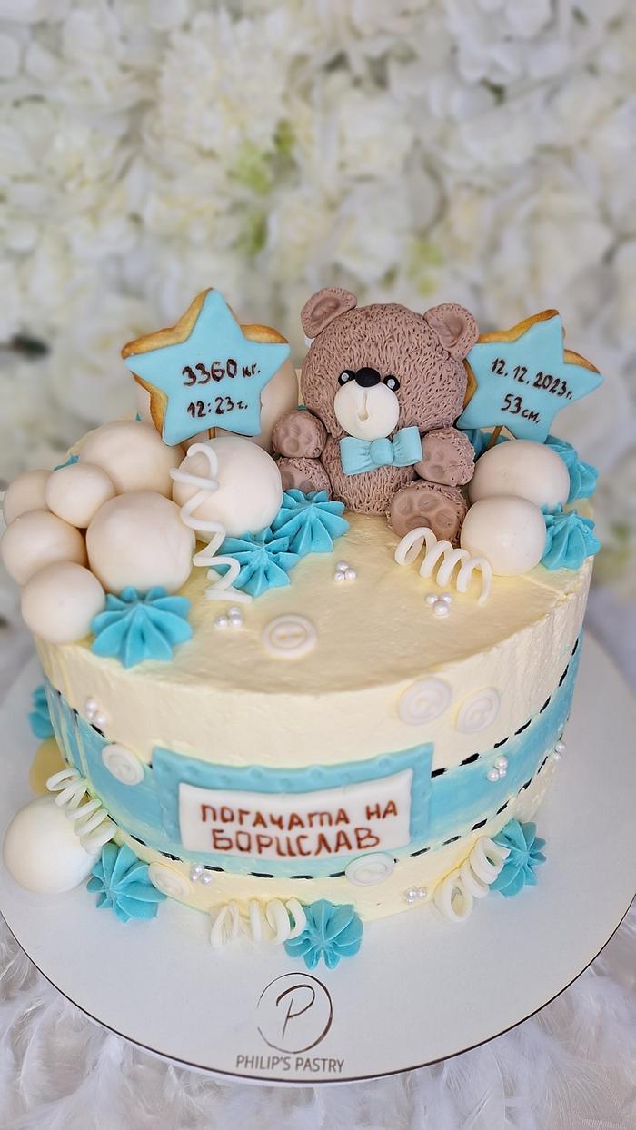 Cake for baby boy