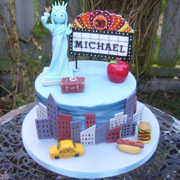 New York City birthday cake