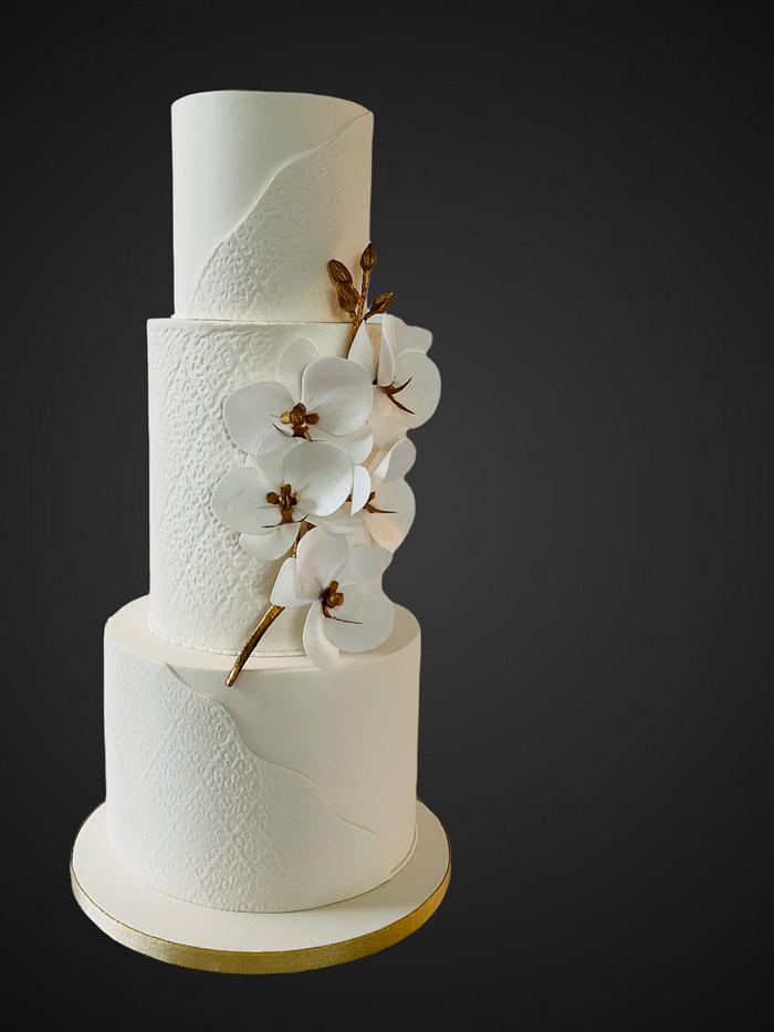 Wedding cake orchidée 