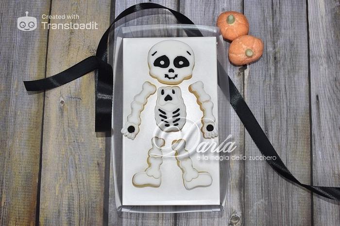 Halloween skeleton cookies