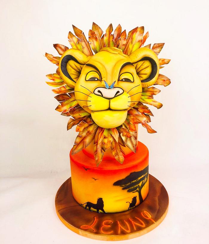 Roi lion cake 