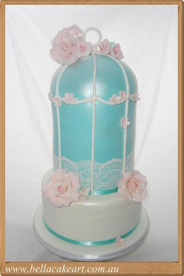Birdcage wedding or special occasion cake