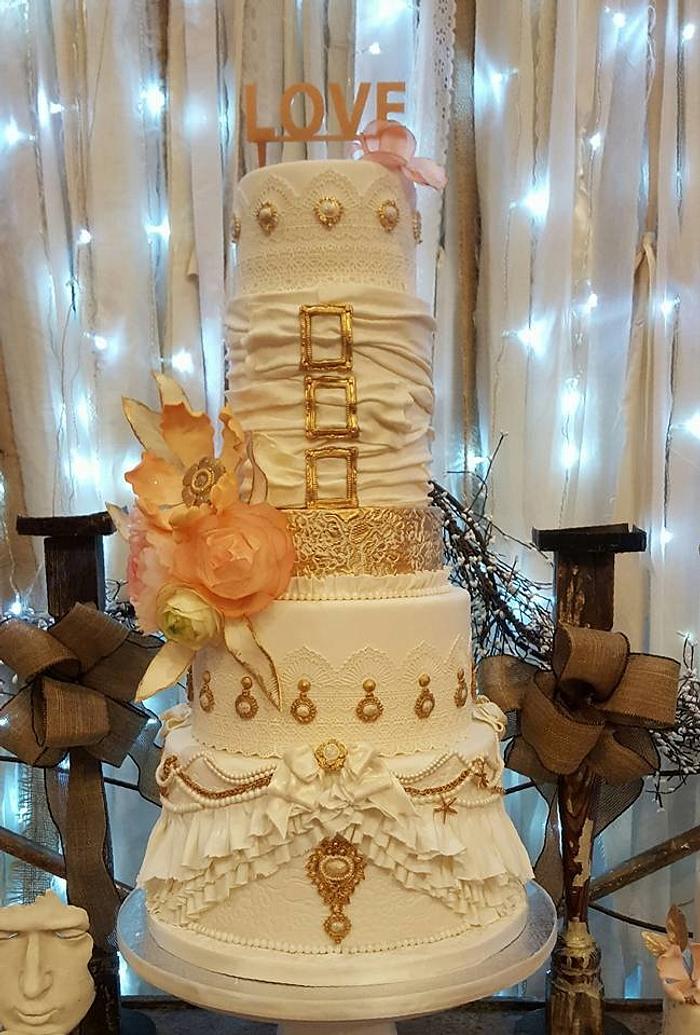 Modern and Romantic Wedding Cake