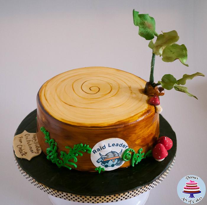 Tree Stump Cake 