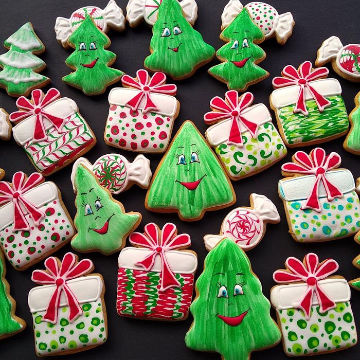 Christmas trees and presents - Decorated Cookie by - CakesDecor