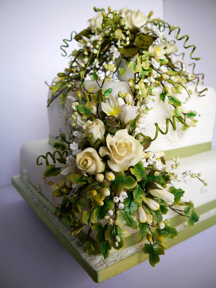 Floral Wedding Cake 