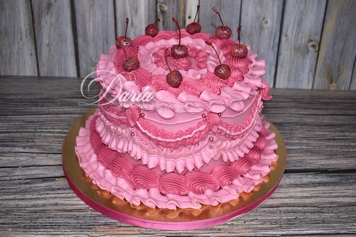 Pink Lambeth cake