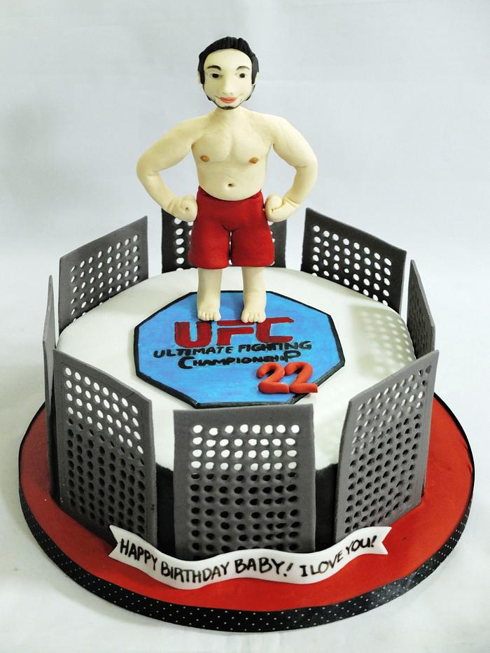 UFC Mixed Martial Arts-Themed Cake