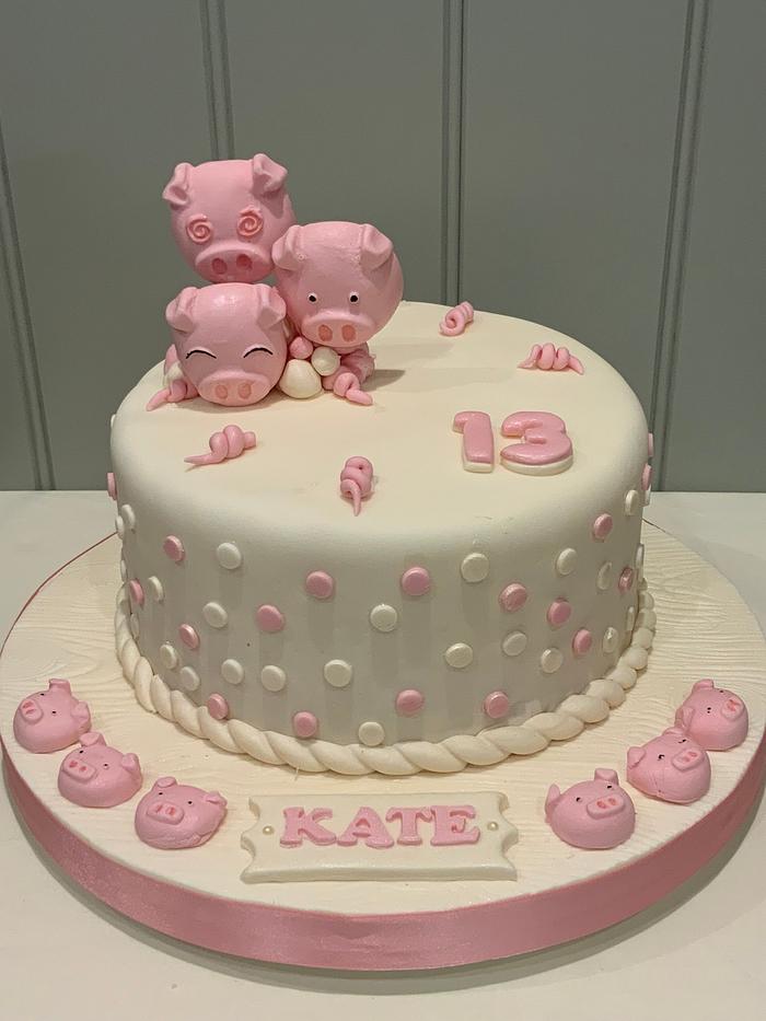 Percy Pig  13th Birthday Cake