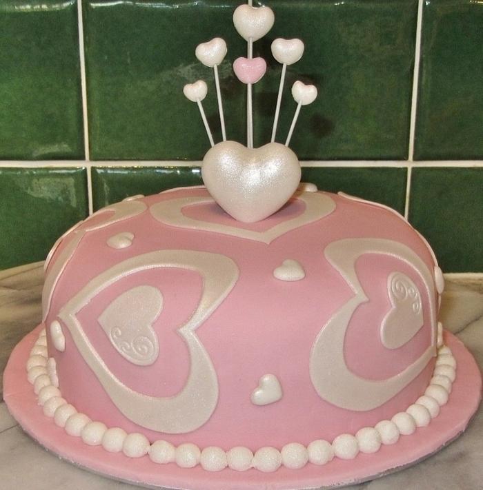Hearts cake