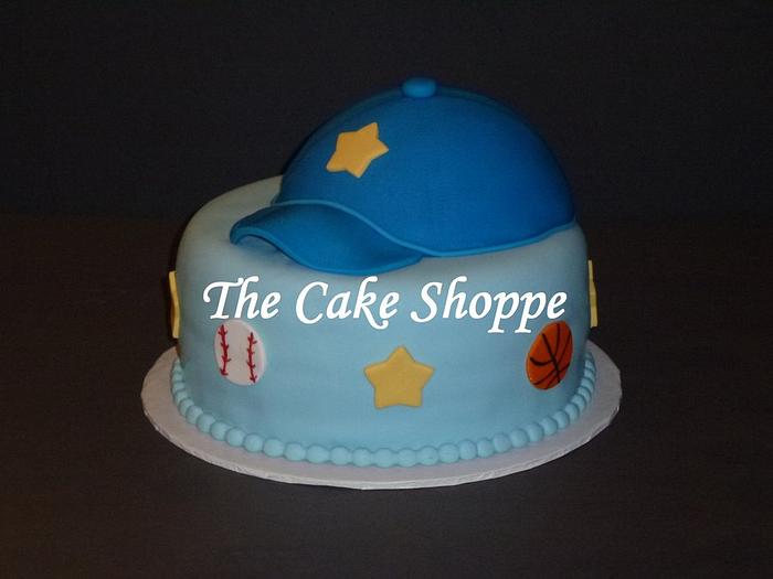 sports cap cake