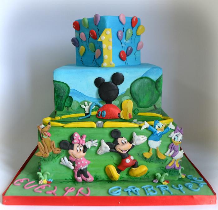 Painted Disney Cake