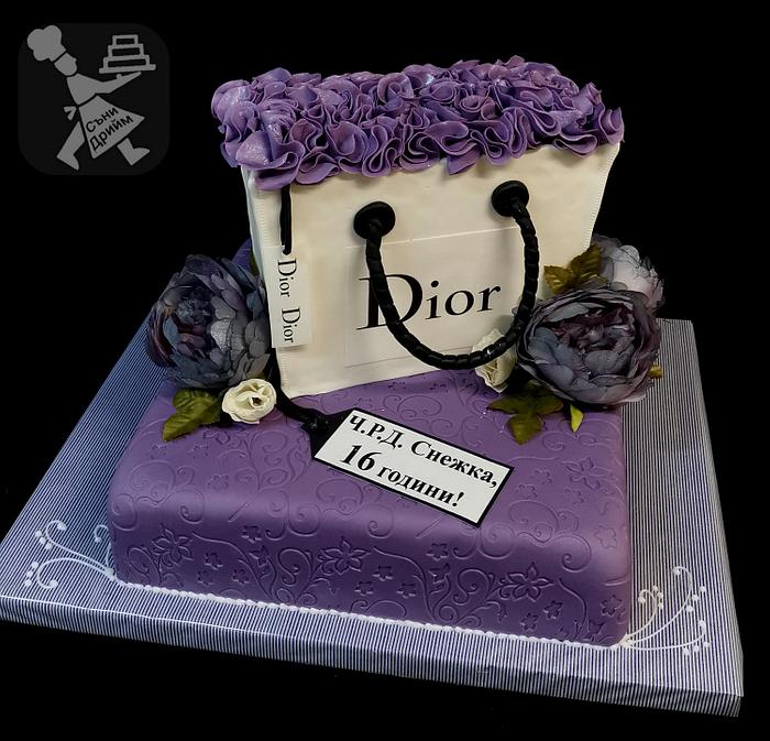Dior Theme 3 piece Cake topper — Luxury Party Items