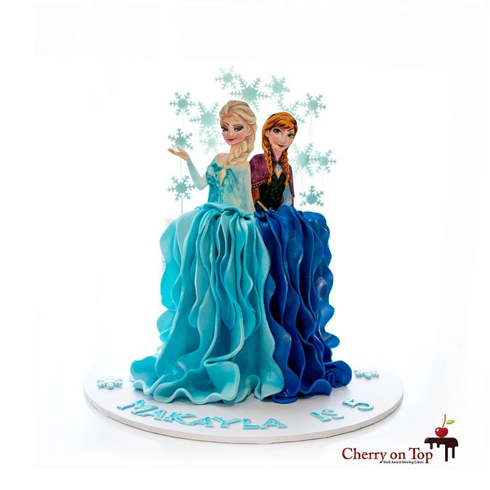 Elsa and Anna/ Frozen Cake 