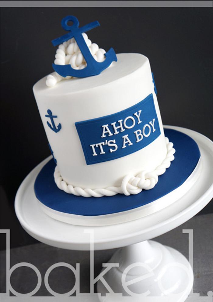 Nautical Baby shower Cake