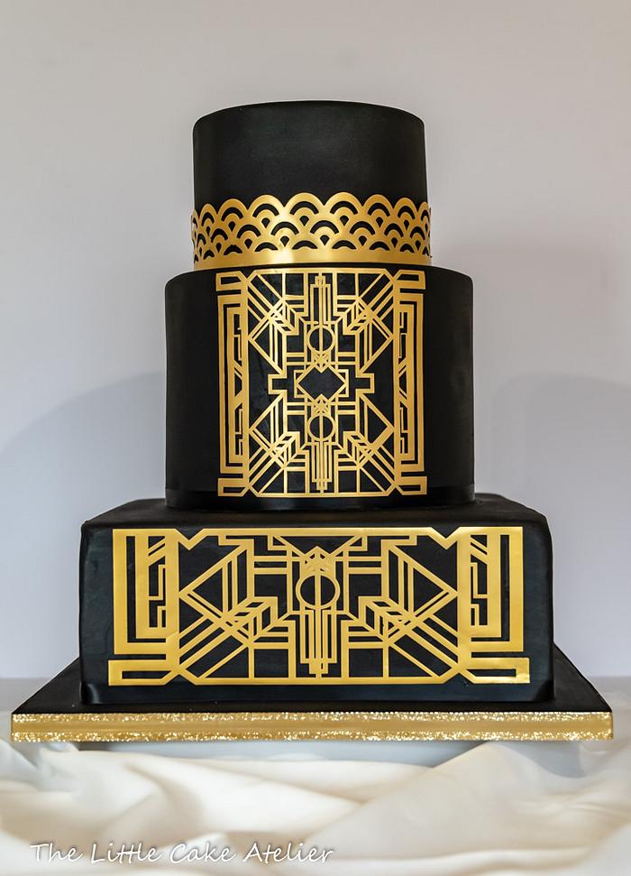 Art Deco Weddng Cake 