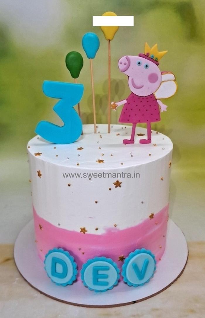 Peppa Pig cake for son