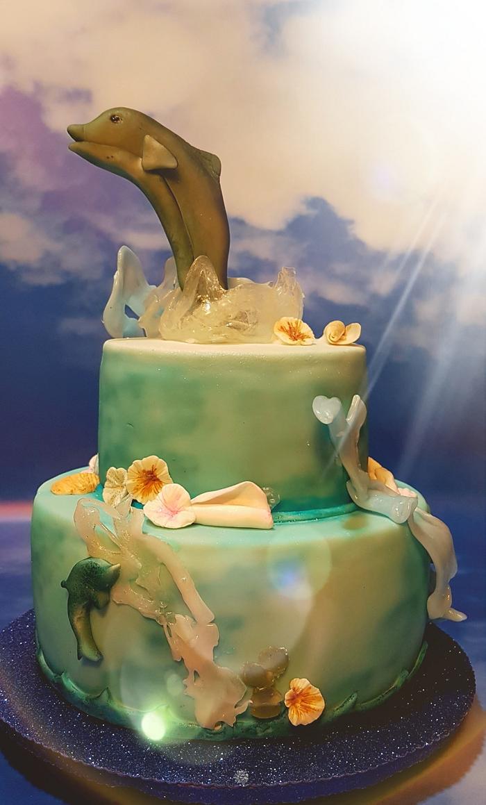 Delfin - Decorated Cake by Ofelia Bulay - CakesDecor