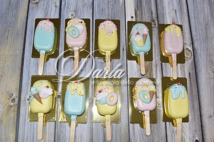 sweets themed cakepopsicles