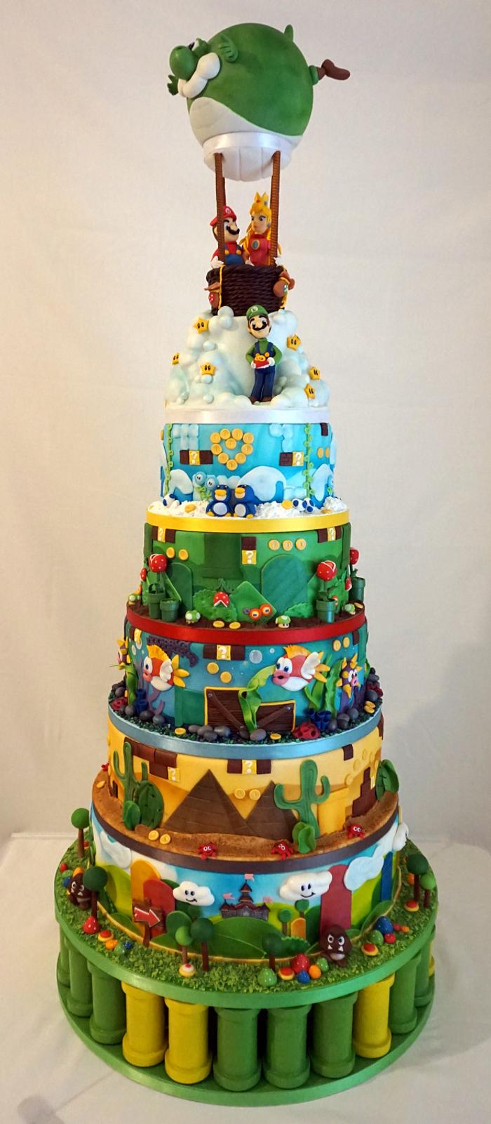 Super Mario World Weding Cake