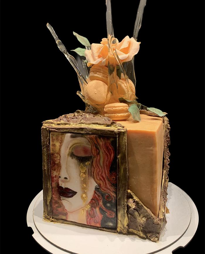 GOLDEN TEARS art cake