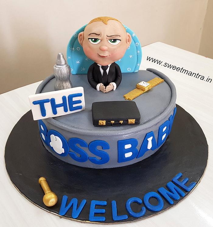 Baby boy welcome cake