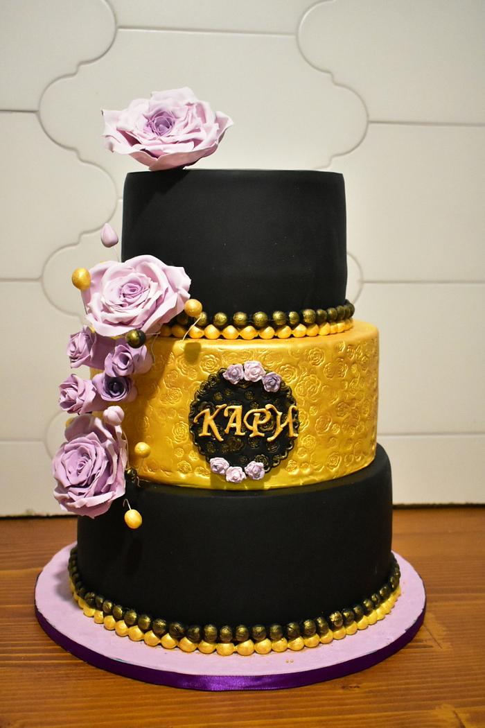 Cake with roses