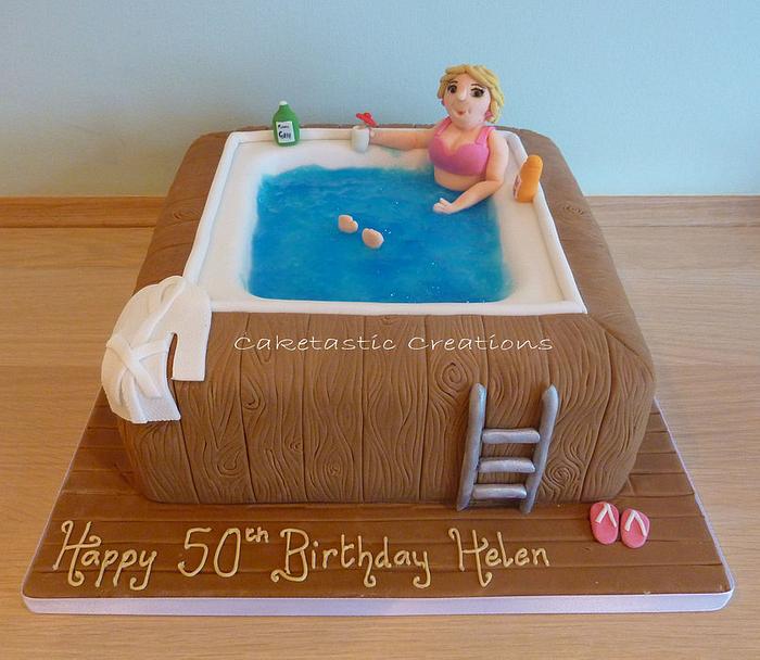 Hot tub Birthday Cake