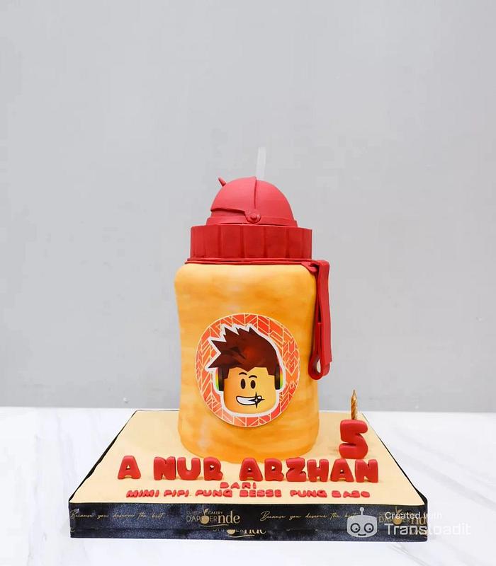 Roblox Drink Bottle Birthday Cake