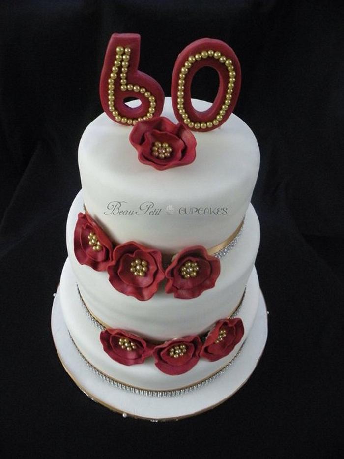 "60th" Birthday Cake