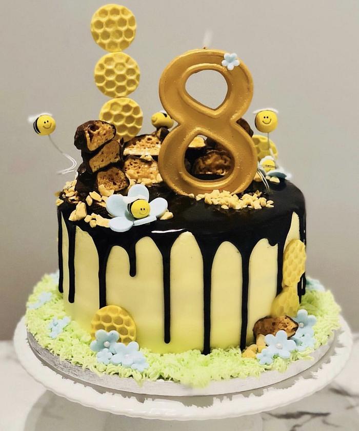 Honeycomb Birthday Cake