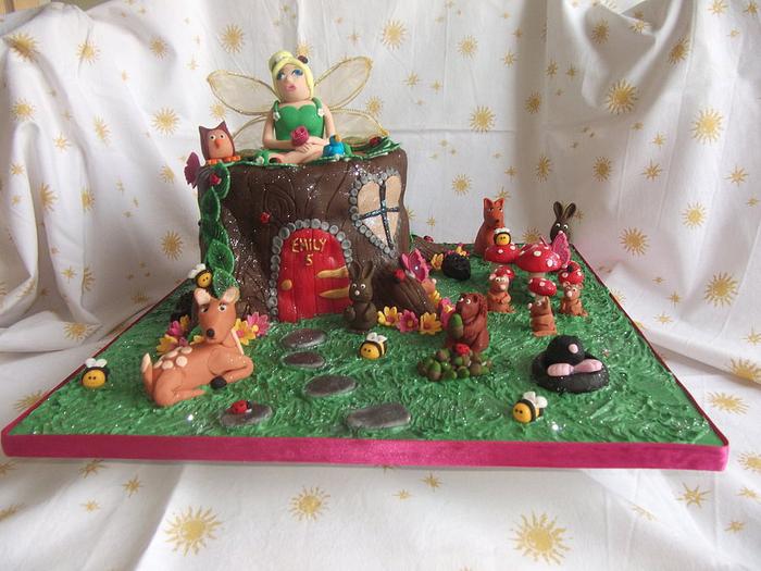 Woodland fairy themed cake.