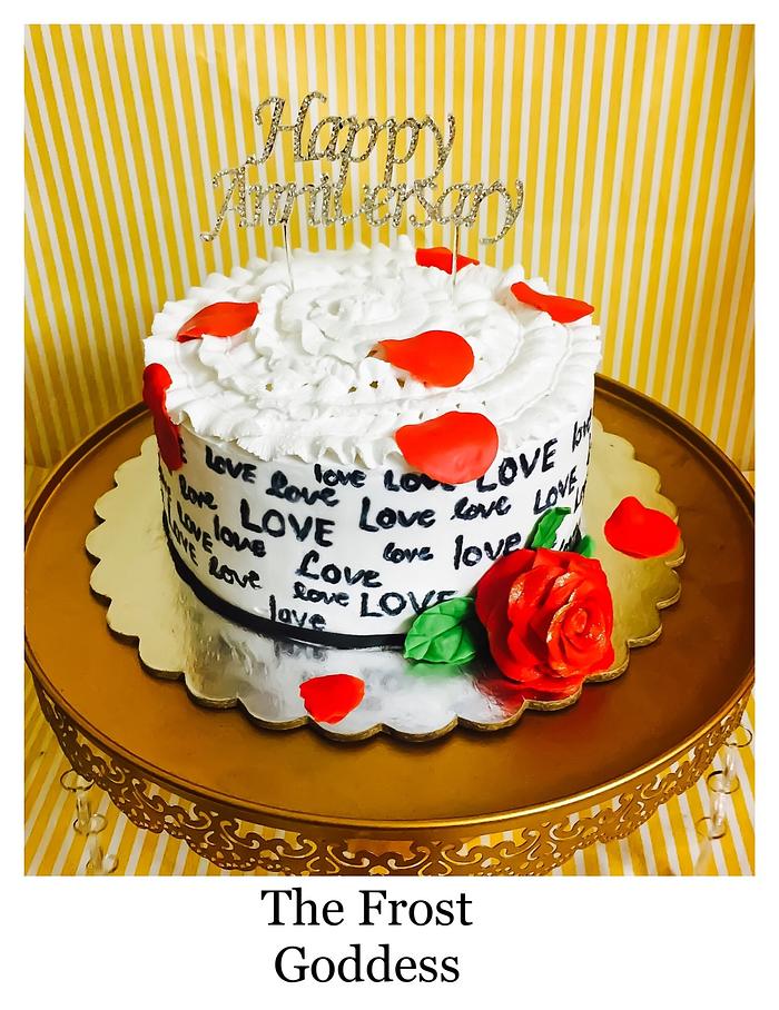 Valentines and anniversary  cake 