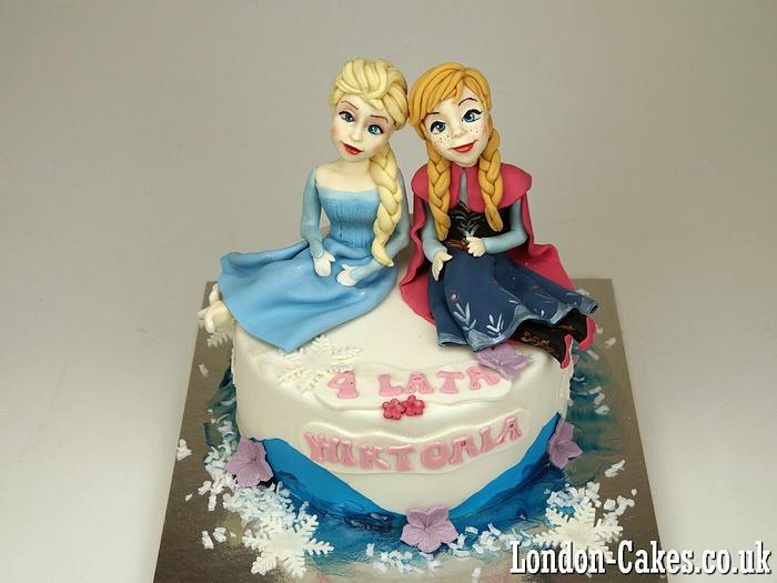 Anna & Elsa Frozen Cake